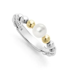 Discount Two-Tone Pearl Ring Two-Tone