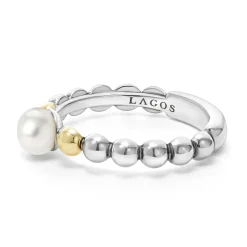 Store Two-Tone Pearl Ring Pearl