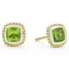 Best Two-Tone Peridot Stud Earrings Gemstones