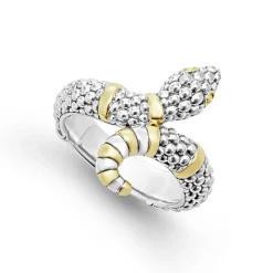 Hot Two-Tone Snake Ring Caviar Rings
