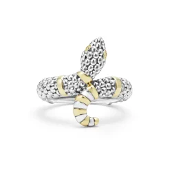 Hot Two-Tone Snake Ring Caviar Rings