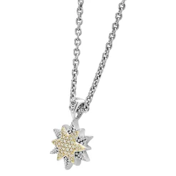 Best Sale Two-Tone Star Diamond Pendant Necklace Pendant Necklaces