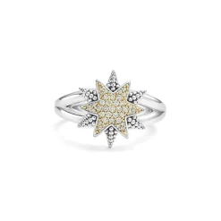 Sale Two-Tone Star Diamond Ring Diamonds