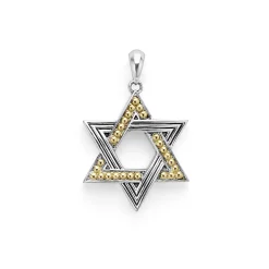 Shop Two-Tone Star Of David Amulet Amulets