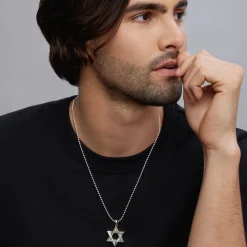 Shop Two-Tone Star Of David Amulet Amulets