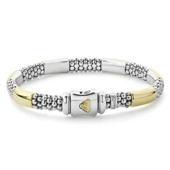Best Sale Two-Tone Station Caviar Bracelet | 6Mm Two-Tone