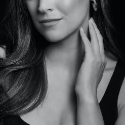 Clearance Two-Tone Station Caviar Hoop Earrings Two-Tone