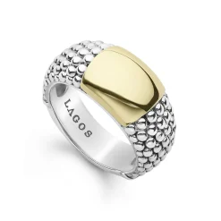 Cheap Two-Tone Station Caviar Ring Two-Tone