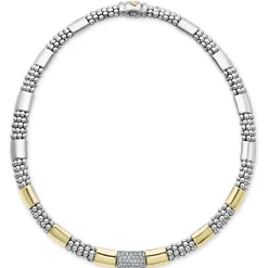 Sale Two-Tone Station Diamond Necklace Diamonds