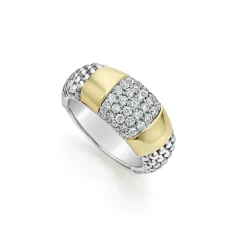 Sale Two-Tone Station Diamond Ring Two-Tone