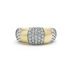 Sale Two-Tone Station Diamond Ring Two-Tone