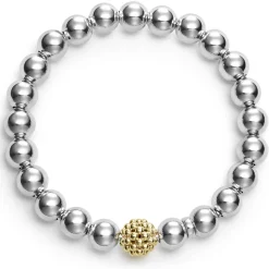New Two-Tone Stretch Bead Bracelet Two-Tone
