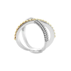 Shop Two-Tone X Beaded Ring Two-Tone
