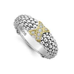 Outlet Two-Tone X Caviar Diamond Ring Two-Tone