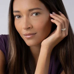 Clearance Two-Tone X Caviar Diamond Ring Caviar Rings