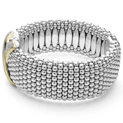 Clearance Two-Tone X Diamond Caviar Bracelet | 23Mm Two-Tone