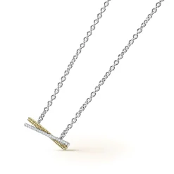 Best Two-Tone X Diamond Necklace Diamonds