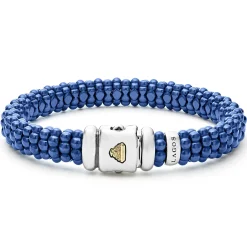 Sale Ultramarine Ceramic Caviar Bracelet Gift Set Silver