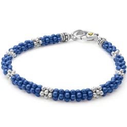Sale Ultramarine Ceramic Caviar Bracelet Gift Set Silver