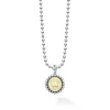 Outlet W Initial Charm Necklace Two-Tone
