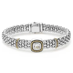 Shop White Topaz Caviar Bracelet | 9Mm Gemstones