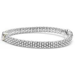 Best White Topaz Caviar Bracelet | 6Mm Two-Tone
