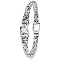Outlet White Topaz Caviar Bracelet | 6Mm Gemstones