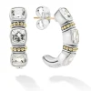 Outlet White Topaz Hoop Earrings Gemstones