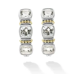 Outlet White Topaz Hoop Earrings Gemstones