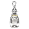 Best Sale White Topaz Pendant Two-Tone