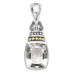 Best Sale White Topaz Pendant Two-Tone