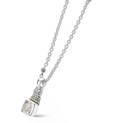 Flash Sale White Topaz Pendant Necklace Two-Tone