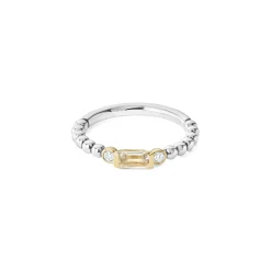 Fashion White Topaz Stacking Ring With Diamonds Gemstones