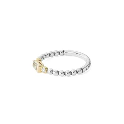 Fashion White Topaz Stacking Ring With Diamonds Gemstones