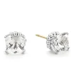 New White Topaz Stud Earrings Gemstones