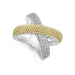Online X Caviar Diamond Ring Two-Tone