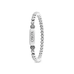 Online Xoxo Station Stretch Bead Bracelet Silver