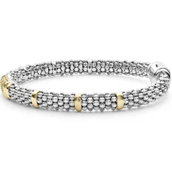 Outlet Yellow Sapphire Caviar Bracelet | 6Mm Two-Tone