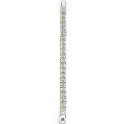 Fashion Yellow Sapphire Link Bracelet Silver